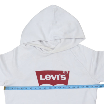 Mens UK Size M Levi's White Pullover Hoodie