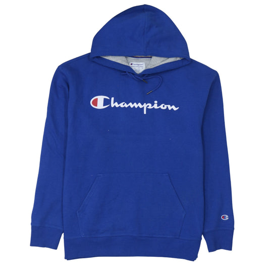 Mens UK Size XL Champion Blue Pullover Hoodie