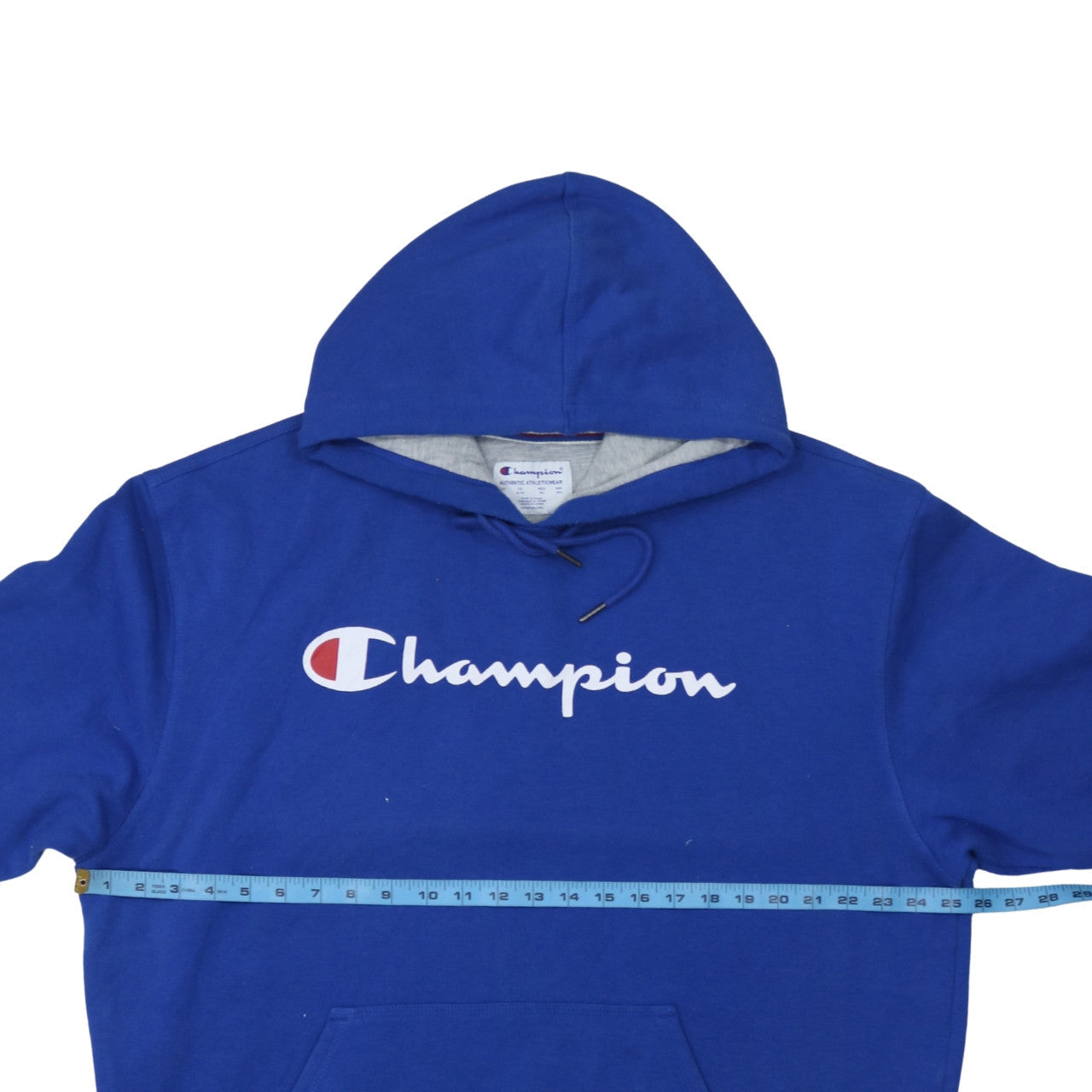 Mens UK Size XL Champion Blue Pullover Hoodie