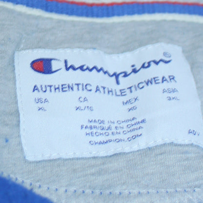 Mens UK Size XL Champion Blue Pullover Hoodie