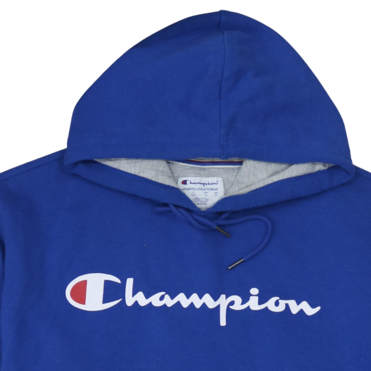 Mens UK Size XL Champion Blue Pullover Hoodie