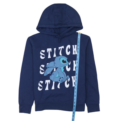 Womens UK Size 2XS Disney Blue Pullover Hoodie