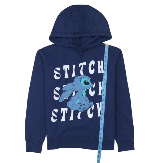 Womens UK Size 2XS Disney Blue Pullover Hoodie
