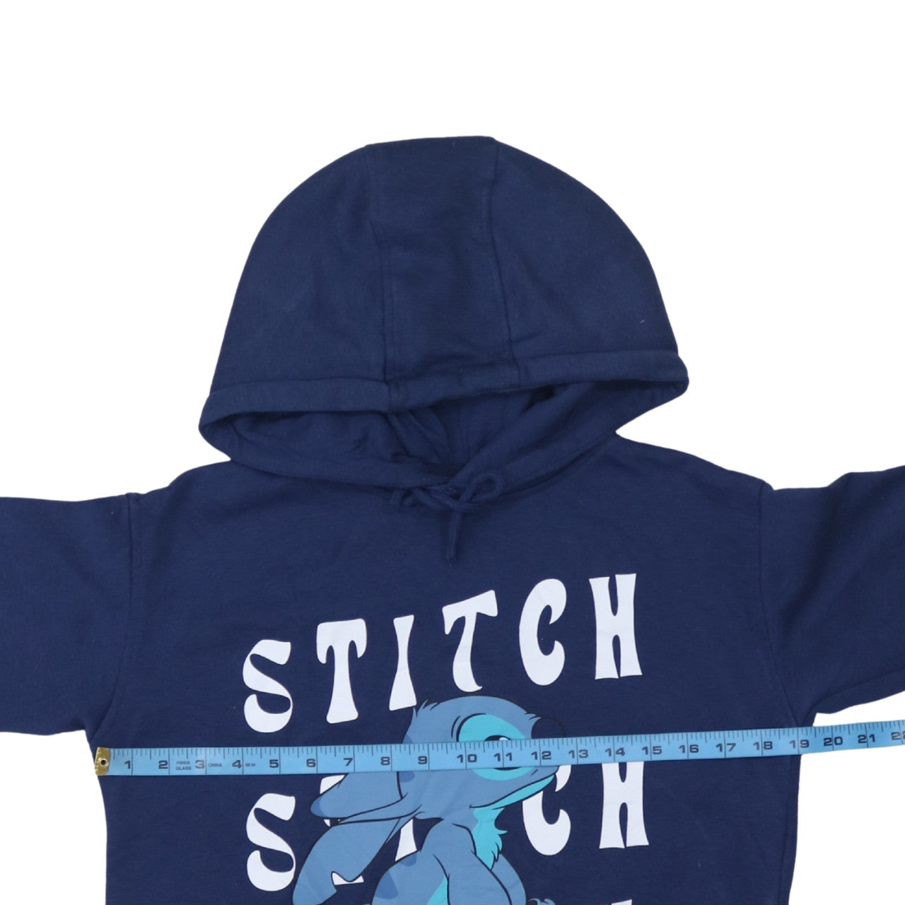Womens UK Size 2XS Disney Blue Pullover Hoodie