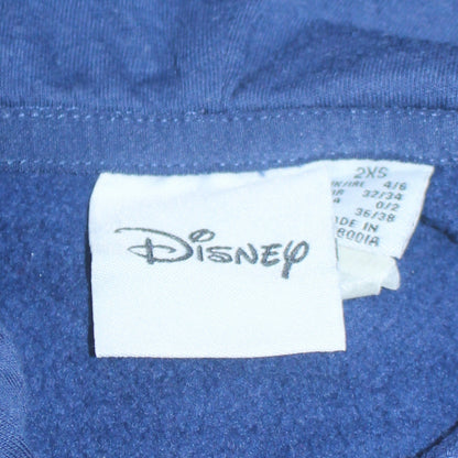 Womens UK Size 2XS Disney Blue Pullover Hoodie