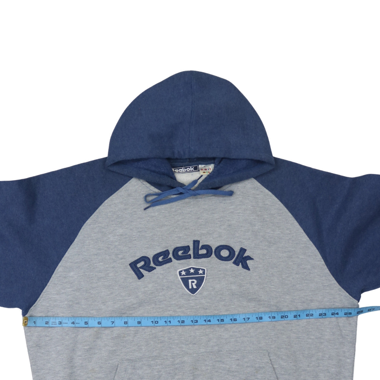 Mens UK Size L Reebok Grey Pullover Hoodie