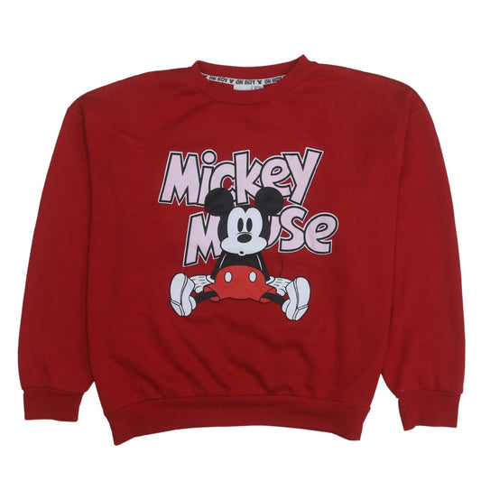 Womens UK Size L Disney Red Pullover Sweatshirt