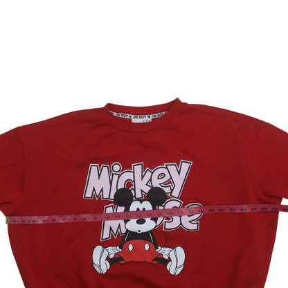 Womens UK Size L Disney Red Pullover Sweatshirt