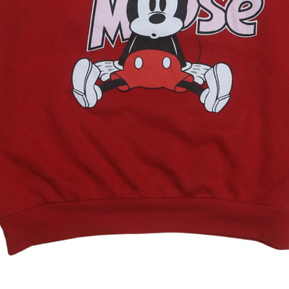 Womens UK Size L Disney Red Pullover Sweatshirt
