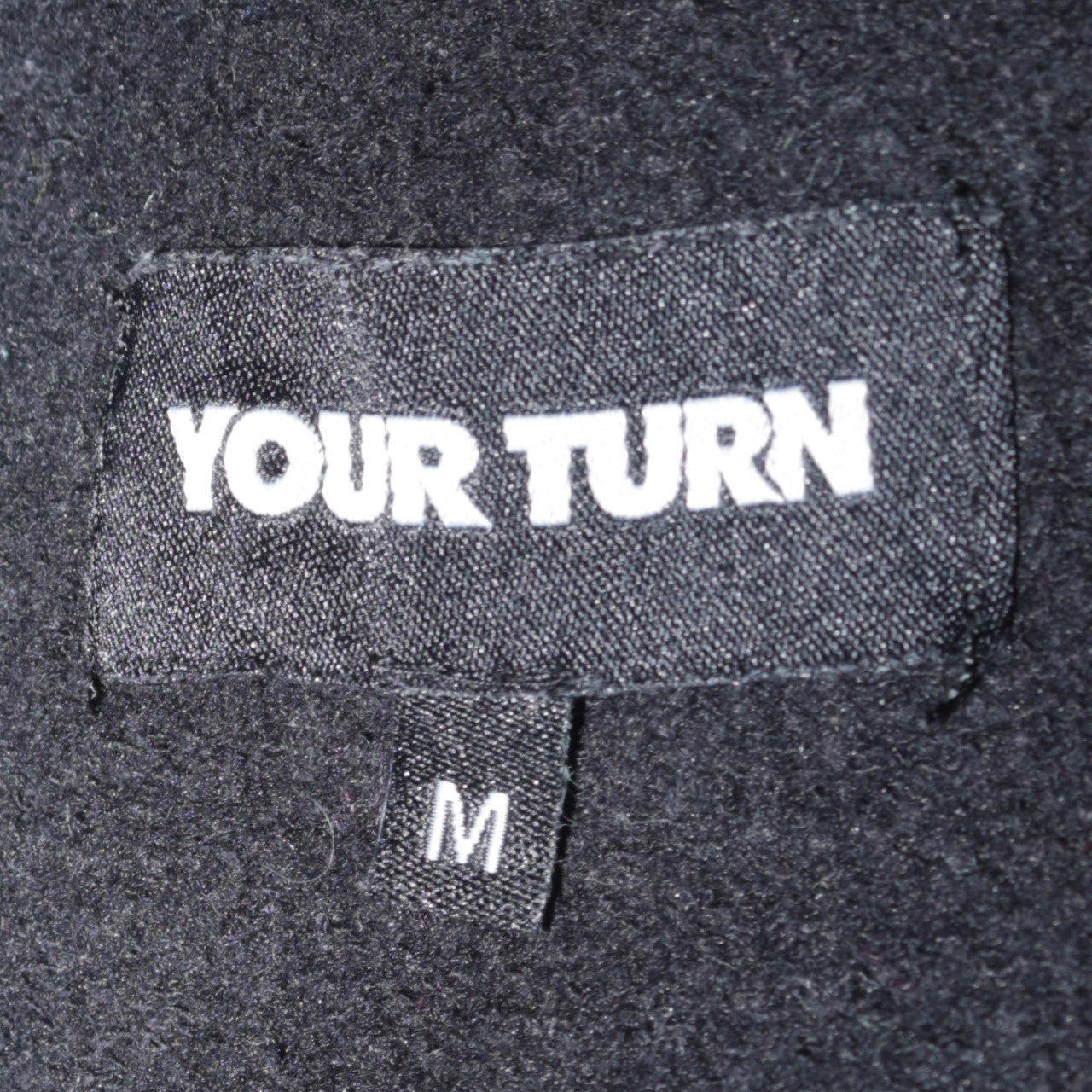 Mens UK Size M Your Turn Black Full Zip Hoodie