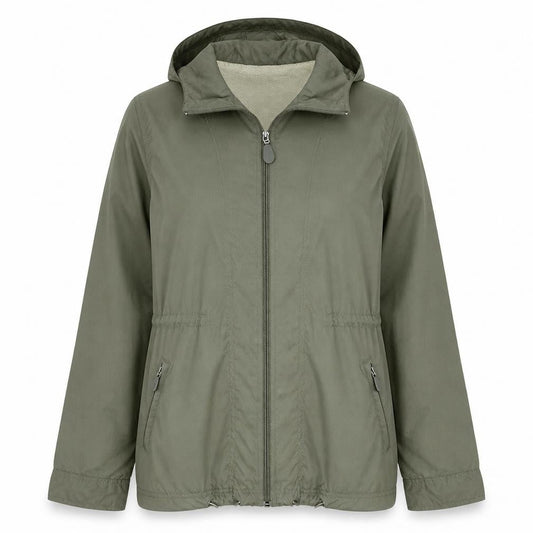 Womens UK Size 12 MD Sport Green Windbreaker Coat