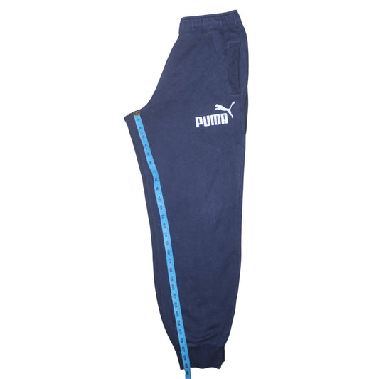 Mens UK Size M PUMA Regular Fit Jogger Blue Trousers