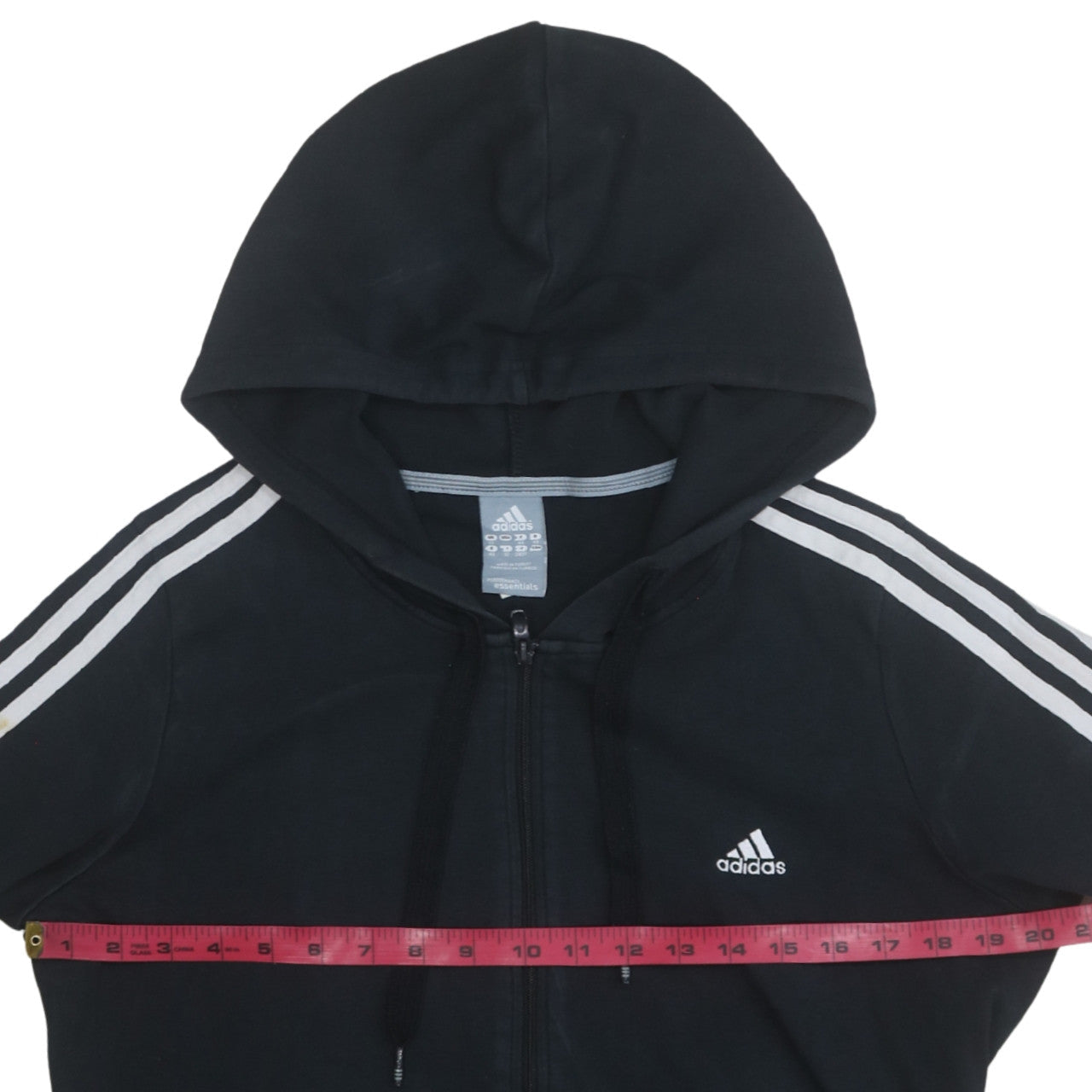 Womens UK Size 20 adidas Black Full Zip Hoodie