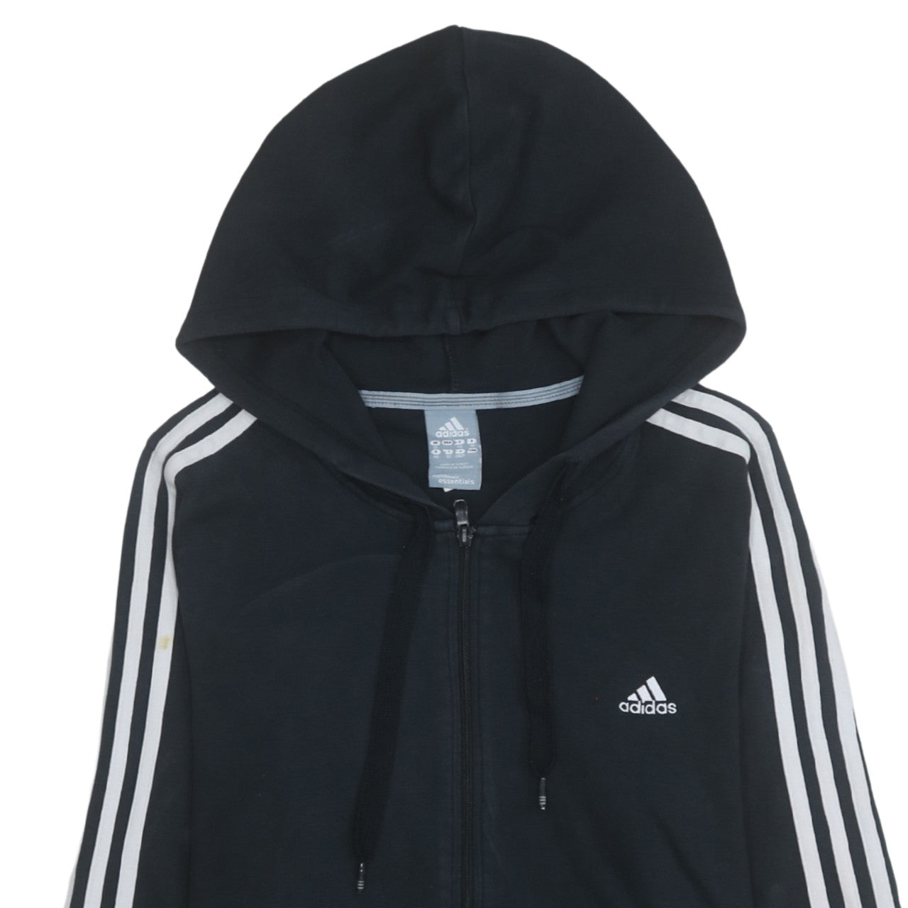 Womens UK Size 20 adidas Black Full Zip Hoodie