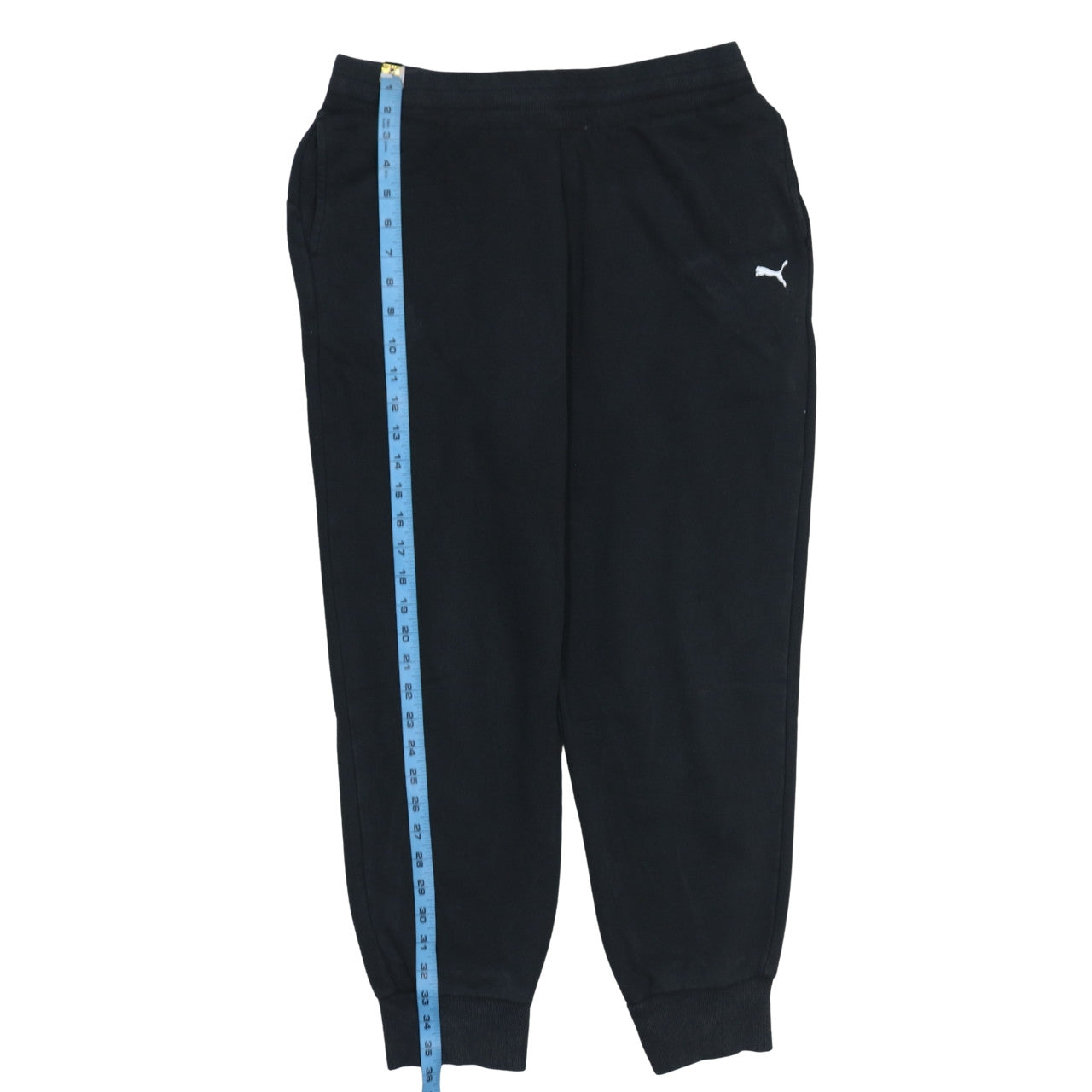 Mens UK Size M PUMA Regular Fit Jogger Black Trousers
