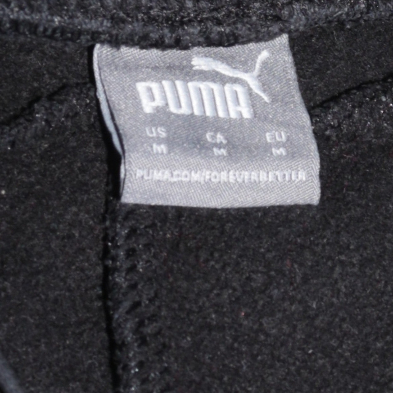 Mens UK Size M PUMA Regular Fit Jogger Black Trousers