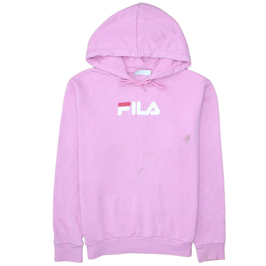 Womens UK Size M FILA Pink Pullover Hoodie