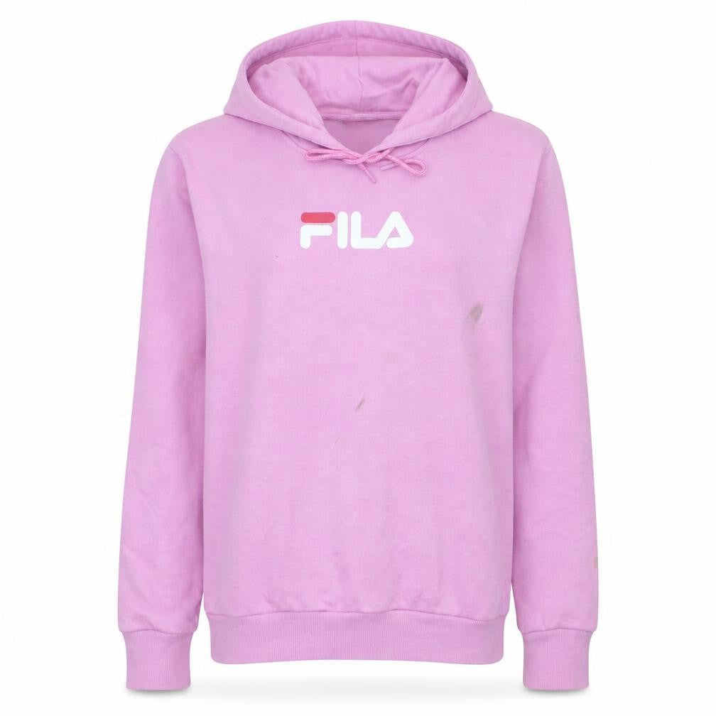 Womens UK Size M FILA Pink Pullover Hoodie