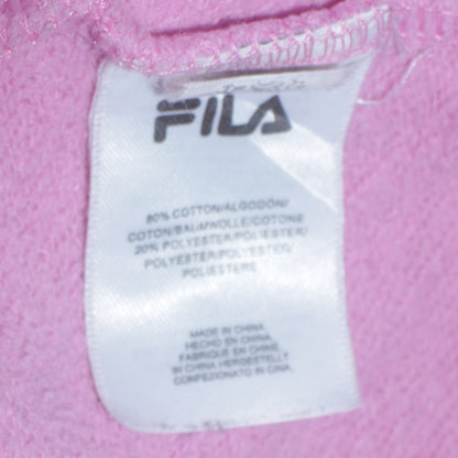 Womens UK Size M FILA Pink Pullover Hoodie