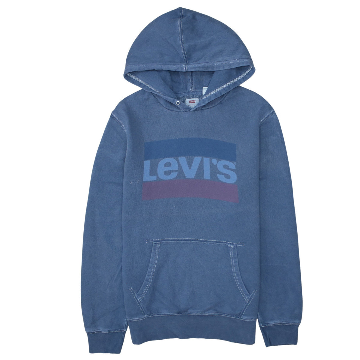 Mens UK Size M Levi's Blue Pullover Hoodie