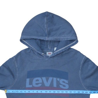 Mens UK Size M Levi's Blue Pullover Hoodie