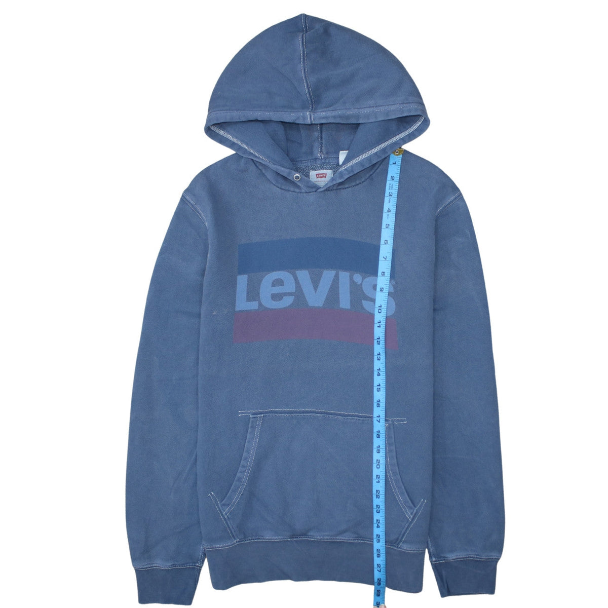 Mens UK Size M Levi's Blue Pullover Hoodie