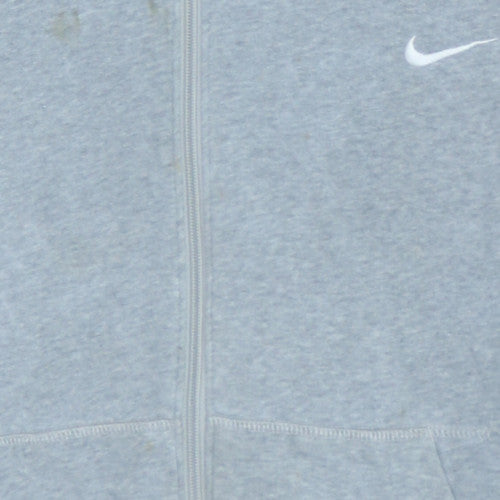 Mens UK Size L Nike Grey Full Zip Hoodie