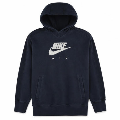 Front view of Nike boys’ black pullover hoodie l 146-156cm fleece sweatshirt