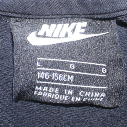 Nike Boys Black Pullover Hoodie L 146-156cm Fleece Sweatshirt