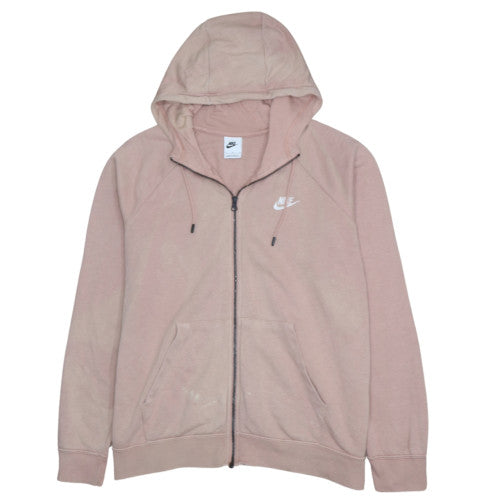 Womens UK Size L Nike Beige Full Zip Hoodie