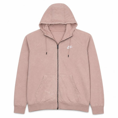 Womens UK Size L Nike Beige Full Zip Hoodie