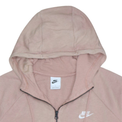 Womens UK Size L Nike Beige Full Zip Hoodie