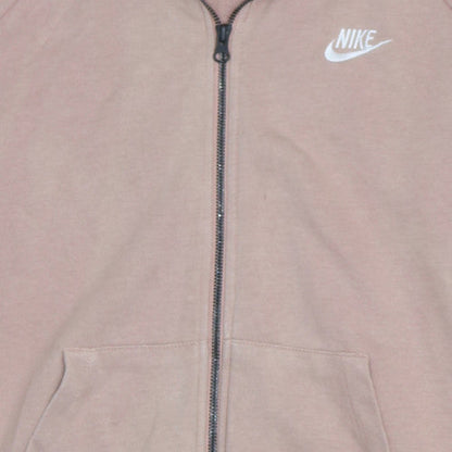 Womens UK Size L Nike Beige Full Zip Hoodie