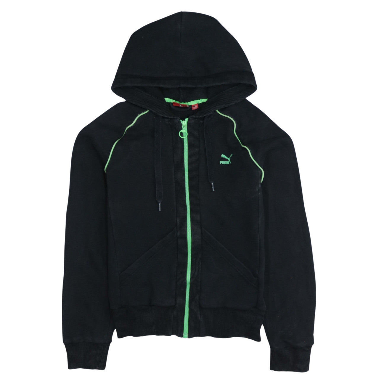 Womens UK Size 14 PUMA Black Full Zip Hoodie