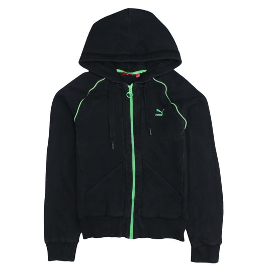 Womens UK Size 14 PUMA Black Full Zip Hoodie