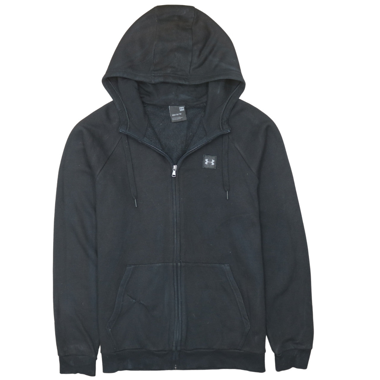 Mens UK Size M Under armour Black Full Zip Hoodie
