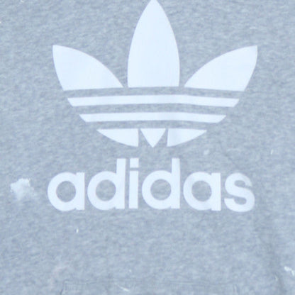 Womens UK Size 10 adidas Grey Pullover Hoodie
