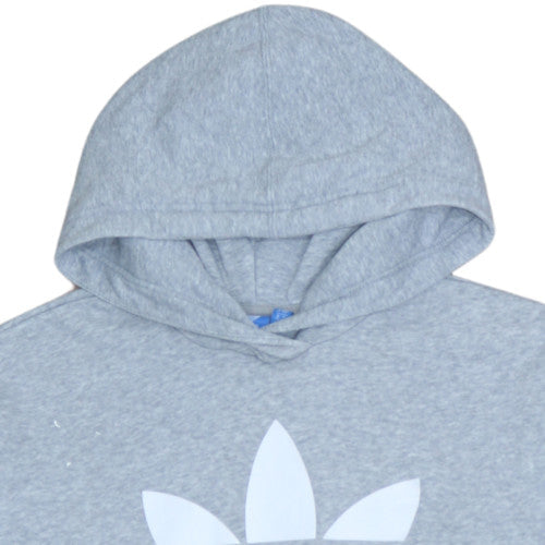 Womens UK Size 10 adidas Grey Pullover Hoodie