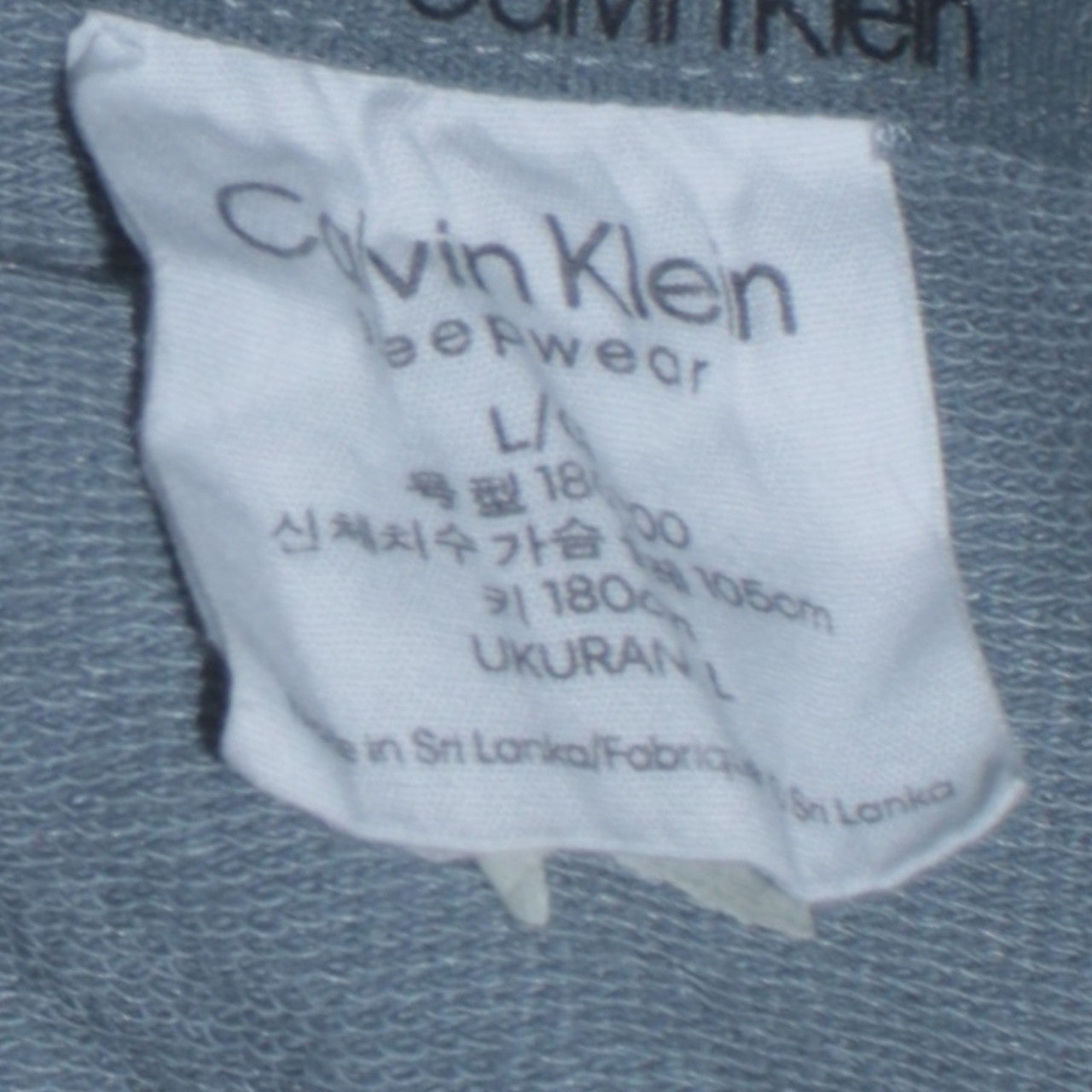 Mens UK Size L Calvin Klein Blue Pullover Sweatshirt