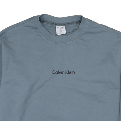 Mens UK Size L Calvin Klein Blue Pullover Sweatshirt
