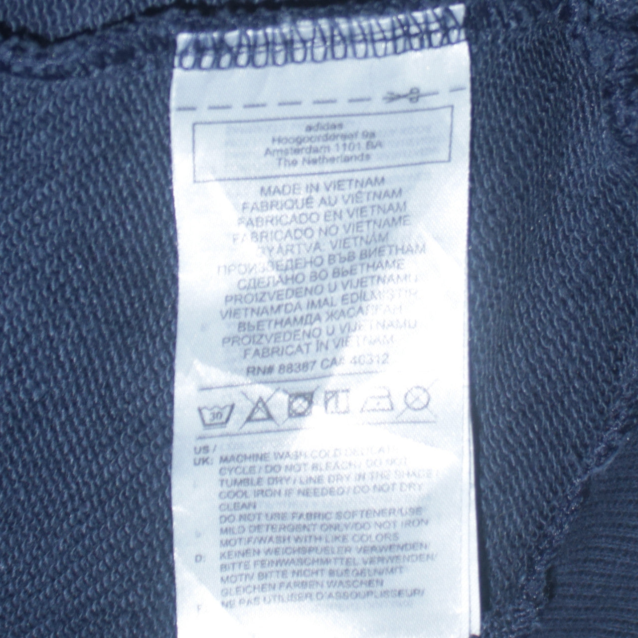 Mens UK Size XS adidas Blue Pullover Hoodie