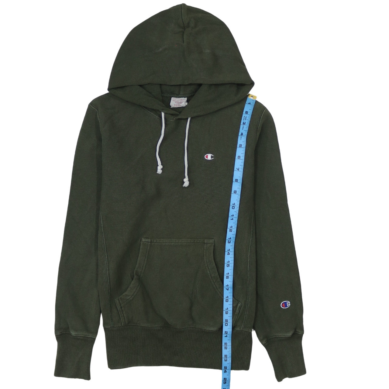 Mens UK Size S Champion Green Pullover Hoodie