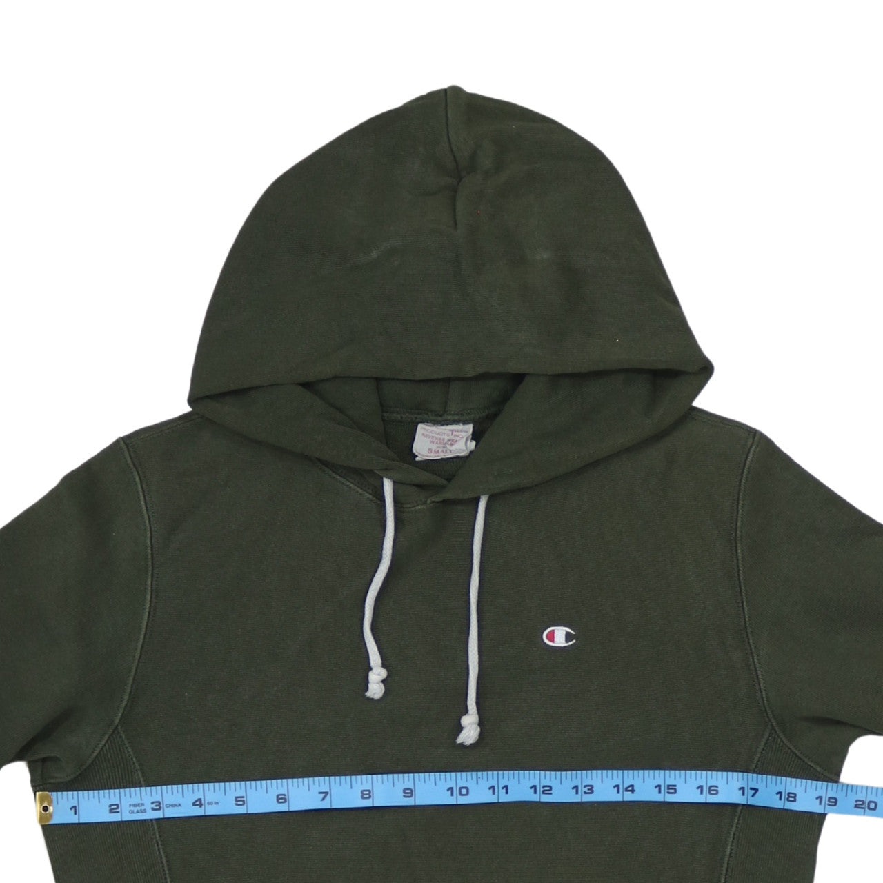 Mens UK Size S Champion Green Pullover Hoodie
