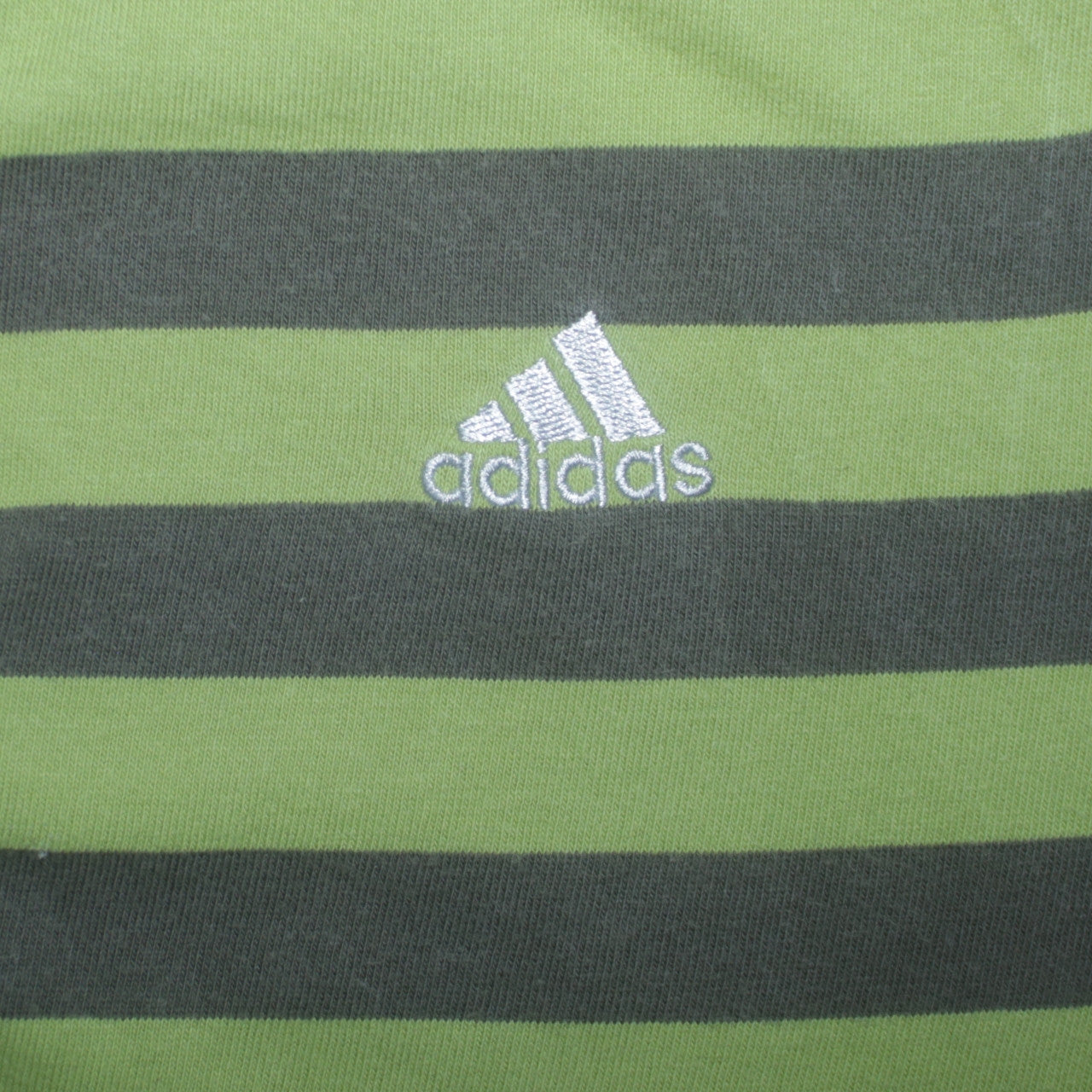 Adidas Men's Green Striped 2XL Polo Shirt Cotton Collared Casual Top