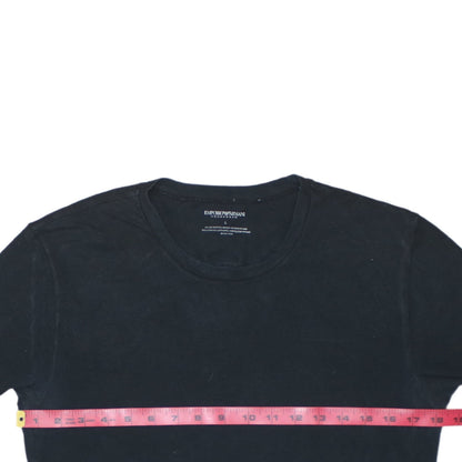 Emporio Armani Men's Black Slim Fit Logo T-Shirt Size L