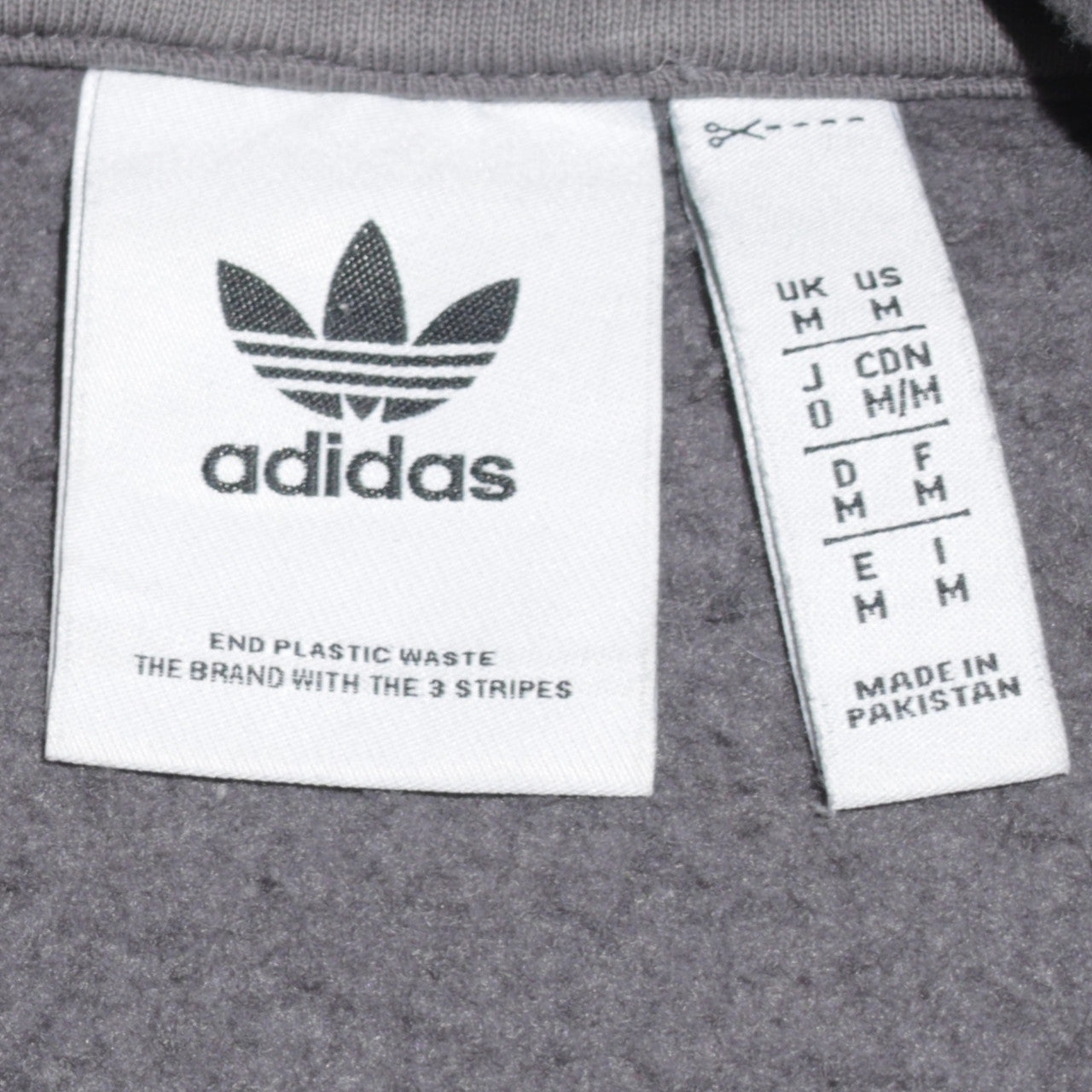 Mens UK Size M adidas Grey Pullover Hoodie
