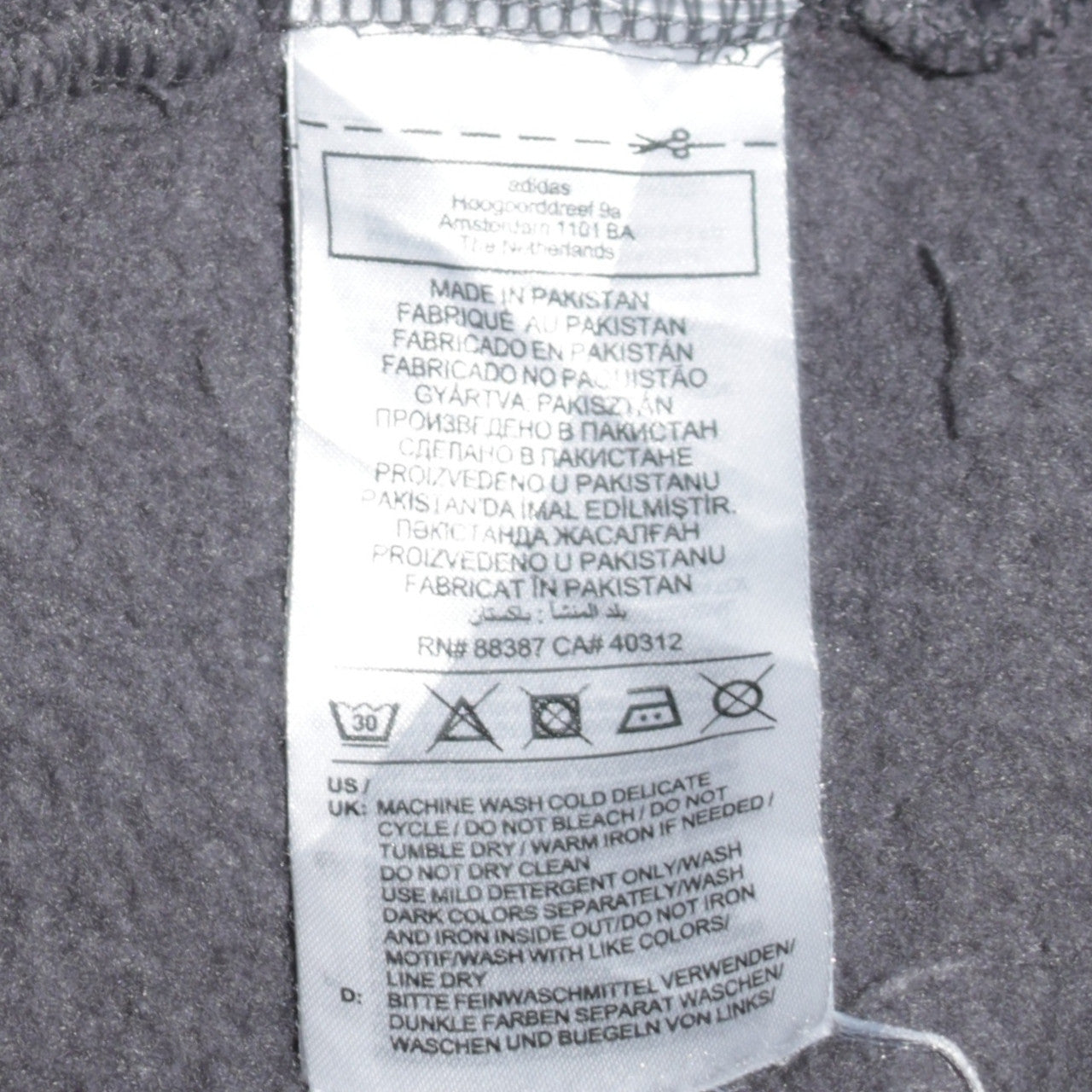 Mens UK Size M adidas Grey Pullover Hoodie