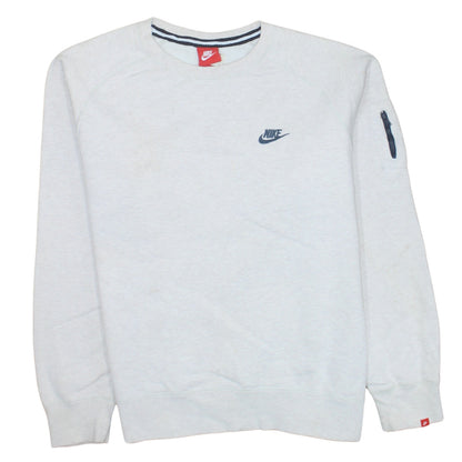 Mens UK Size L Nike Grey Pullover Sweatshirt