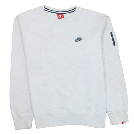 Mens UK Size L Nike Grey Pullover Sweatshirt