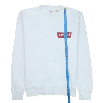 Mens UK Size M Levi's White Pullover Sweatshirt